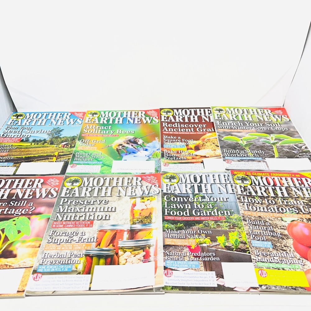 Mother Earth News Magazine Lot of 8 Homesteading Gardening Sustainability Lot D